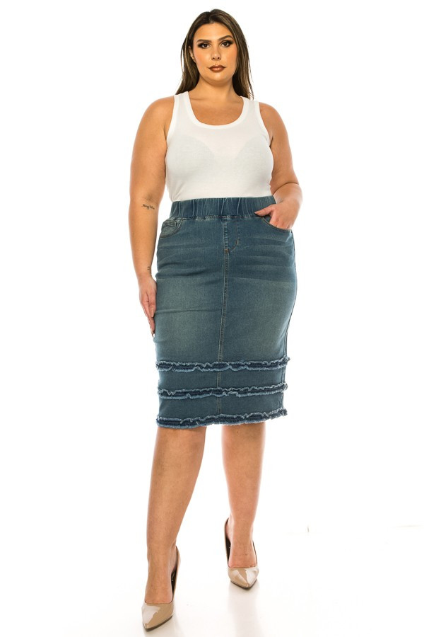 Denim Skirt Plus Size