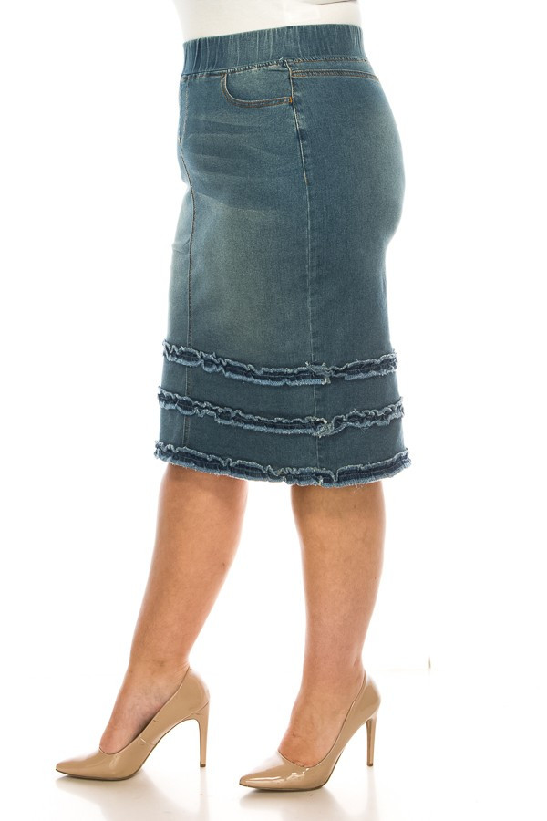 Denim Skirt Plus Size
