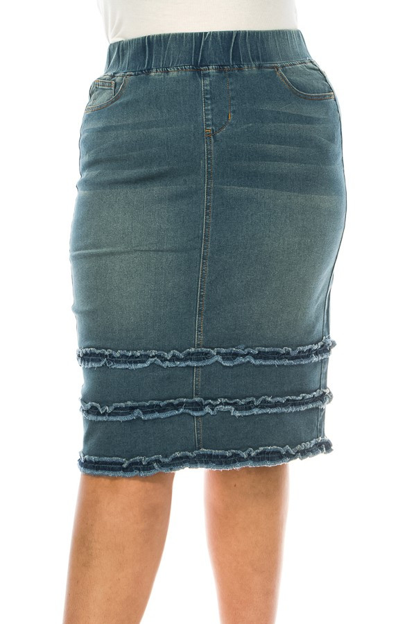 Denim Skirt Plus Size