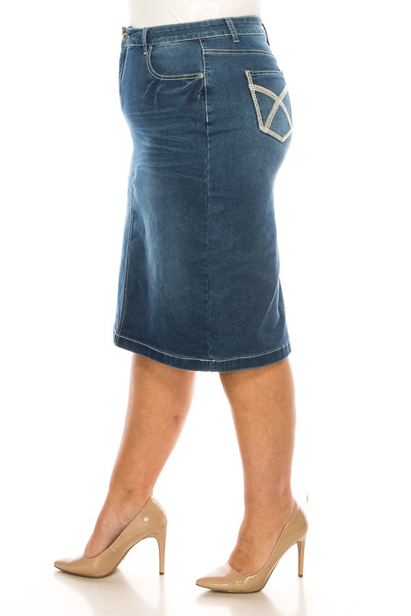 Denim Skirt Plus Size