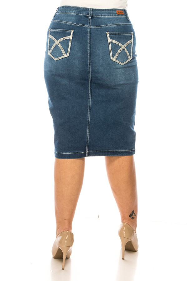 Denim Skirt Plus Size