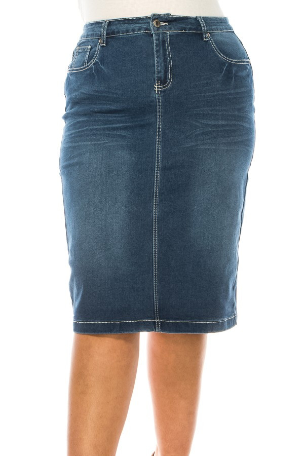 Denim Skirt Plus Size