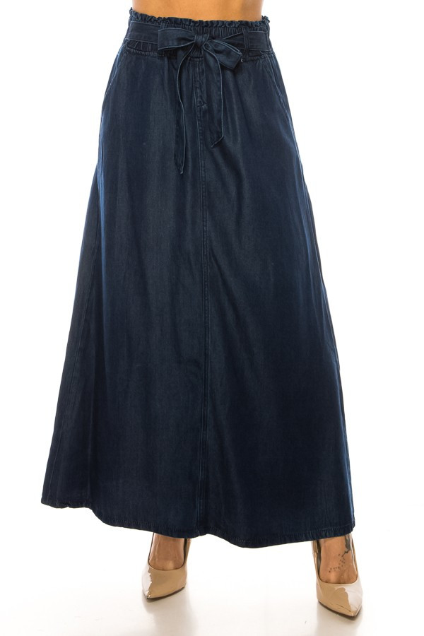 Denim Long Skirt