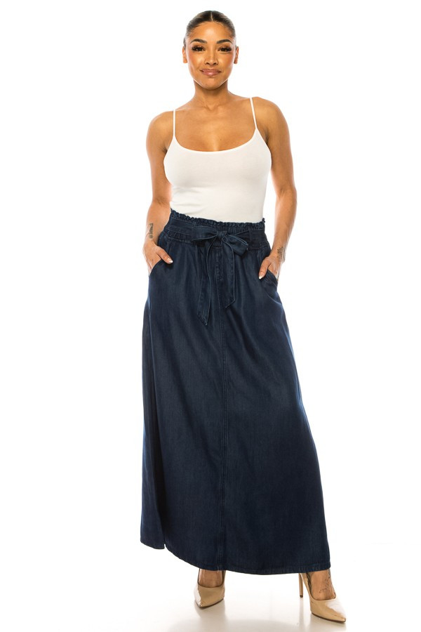 Denim Long Skirt