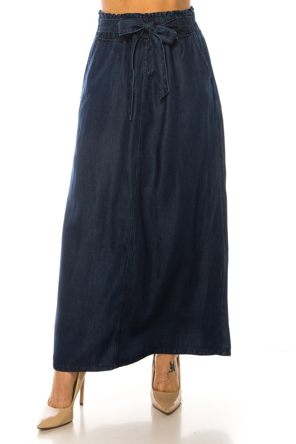 Denim Long Skirt