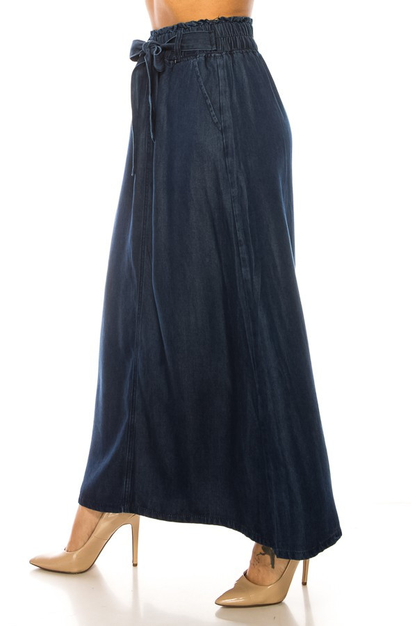 Denim Long Skirt