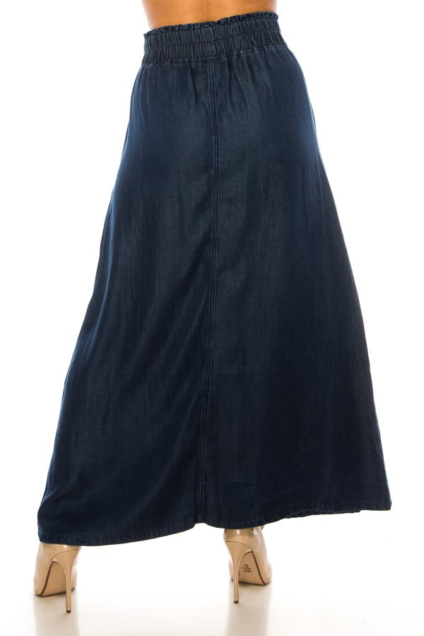 Denim Long Skirt