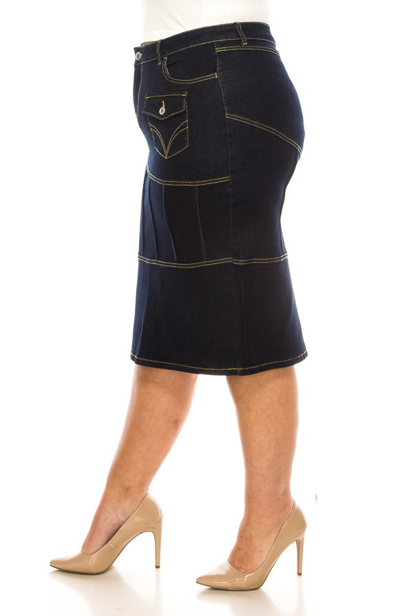 Denim Skirt Plus Size