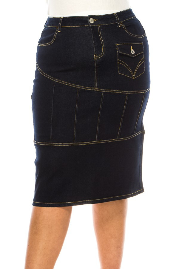 Denim Skirt Plus Size