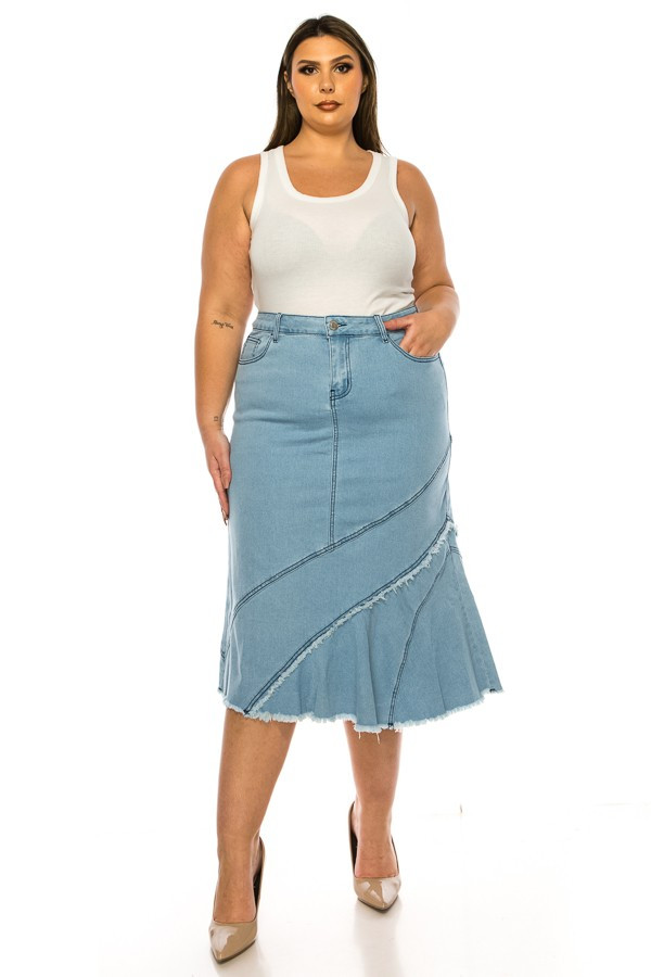 Denim Skirt Plus Size