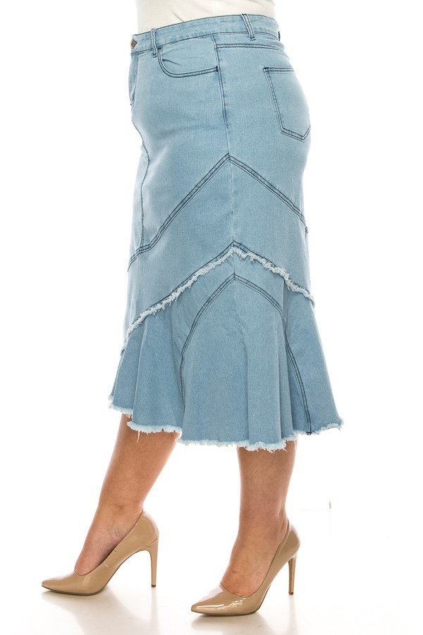 Denim Skirt Plus Size