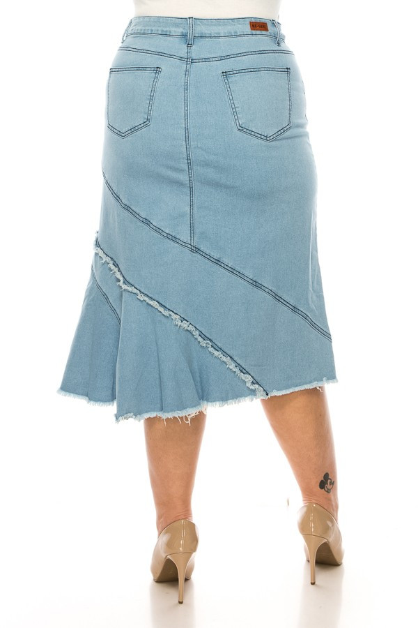 Denim Skirt Plus Size