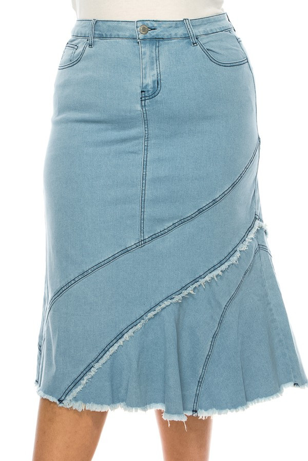 Denim Skirt Plus Size