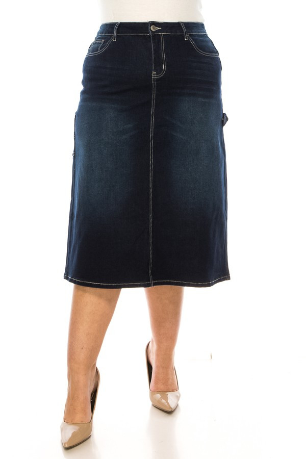 Denim Skirt Plus Size