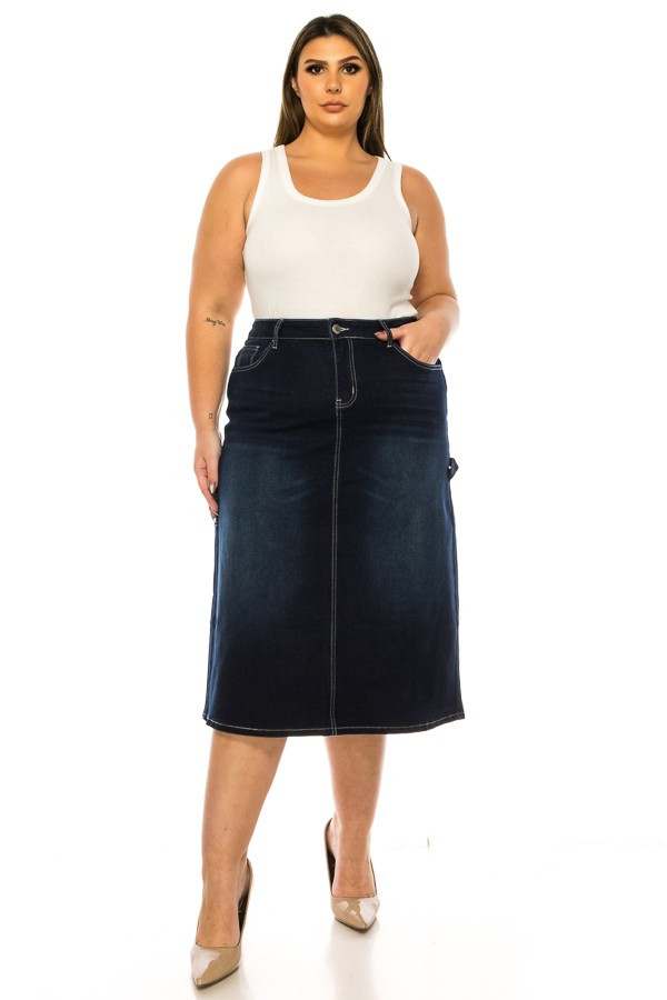 Denim Skirt Plus Size