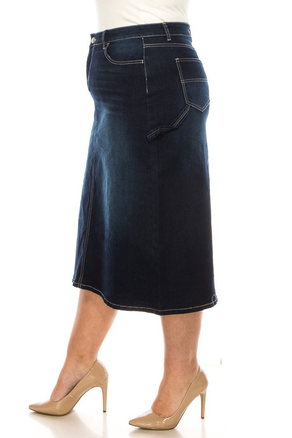 Denim Skirt Plus Size