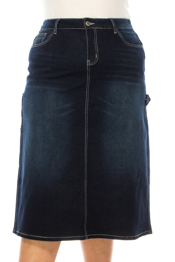 Denim Skirt Plus Size
