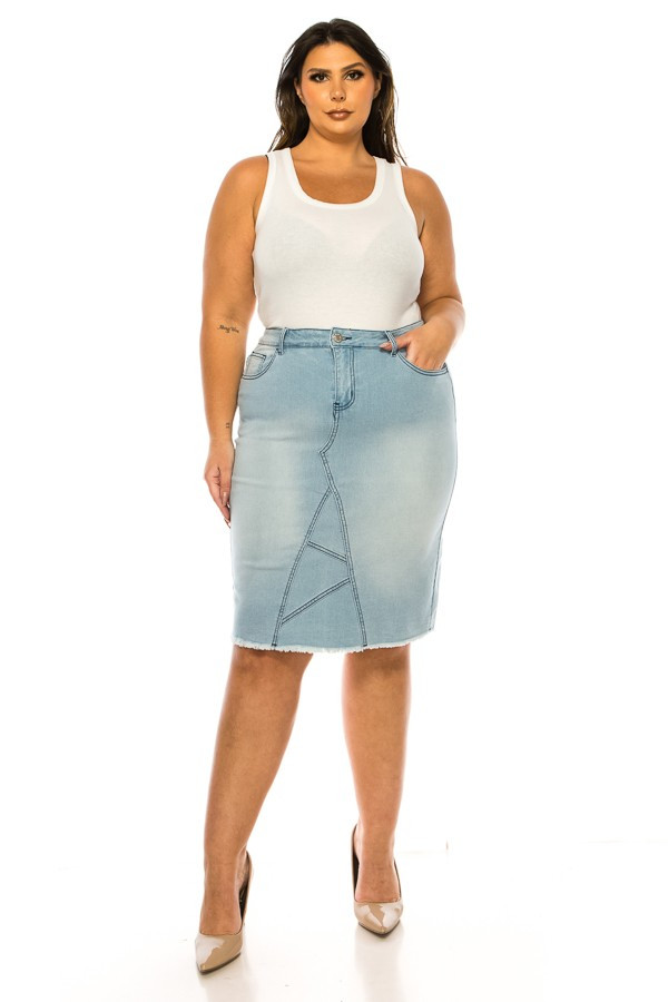 Denim Skirt Plus Size