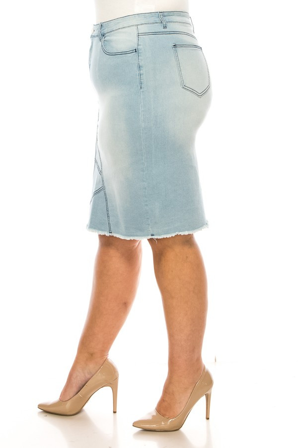 Denim Skirt Plus Size