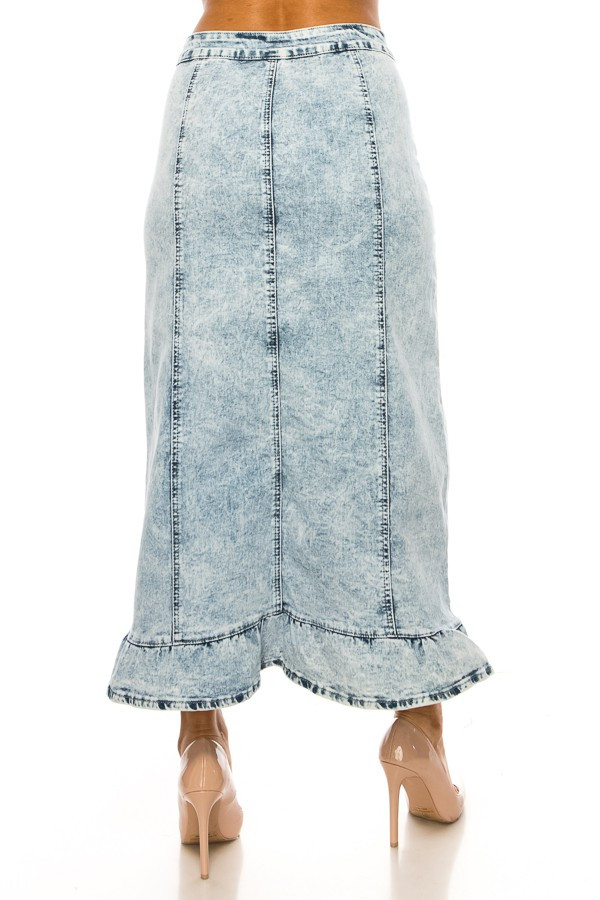 Denim Long Skirt