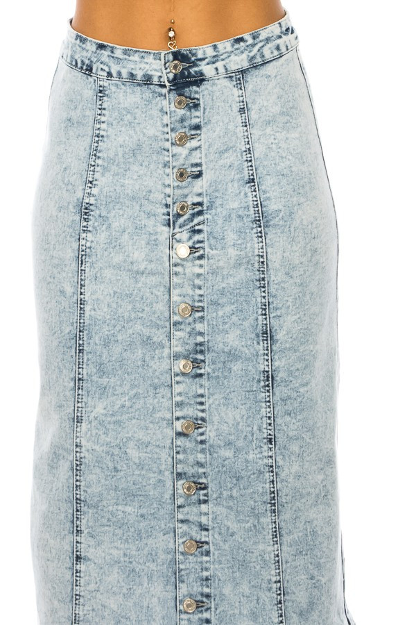Denim Long Skirt