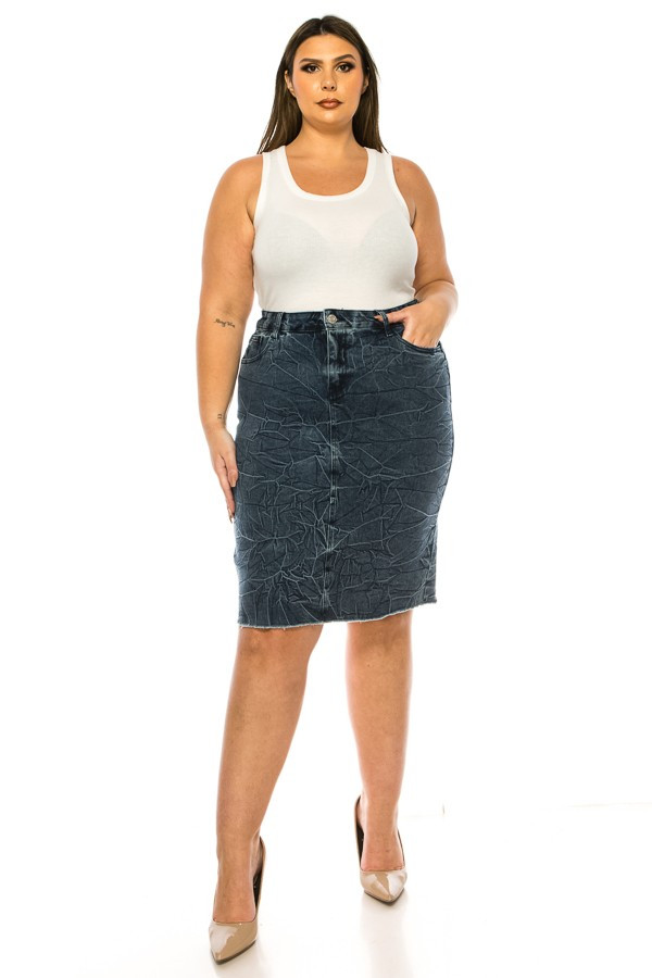Denim Skirt Plus Size