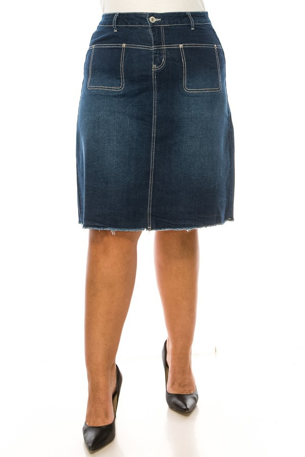 Denim Skirt Plus Size