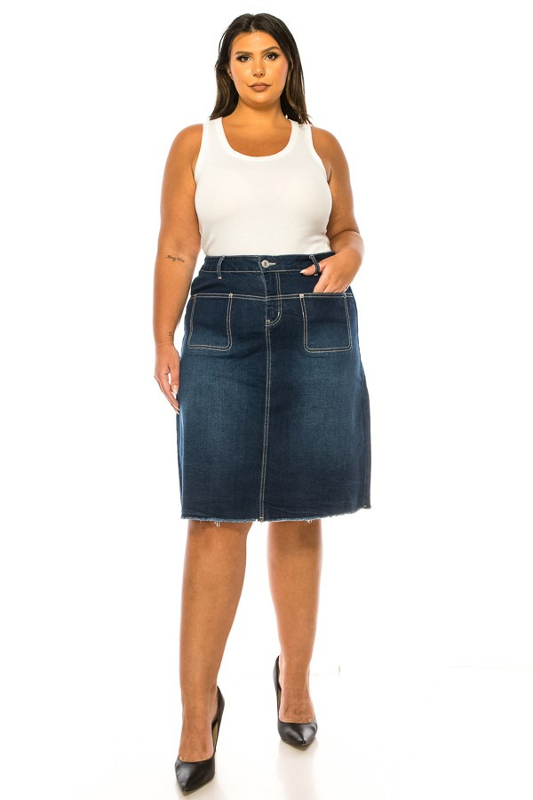 Denim Skirt Plus Size