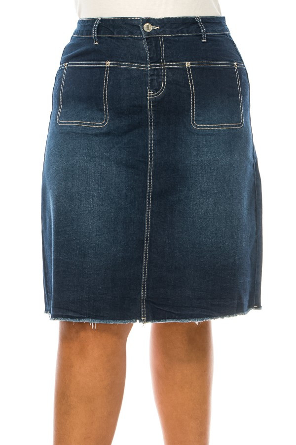 Denim Skirt Plus Size