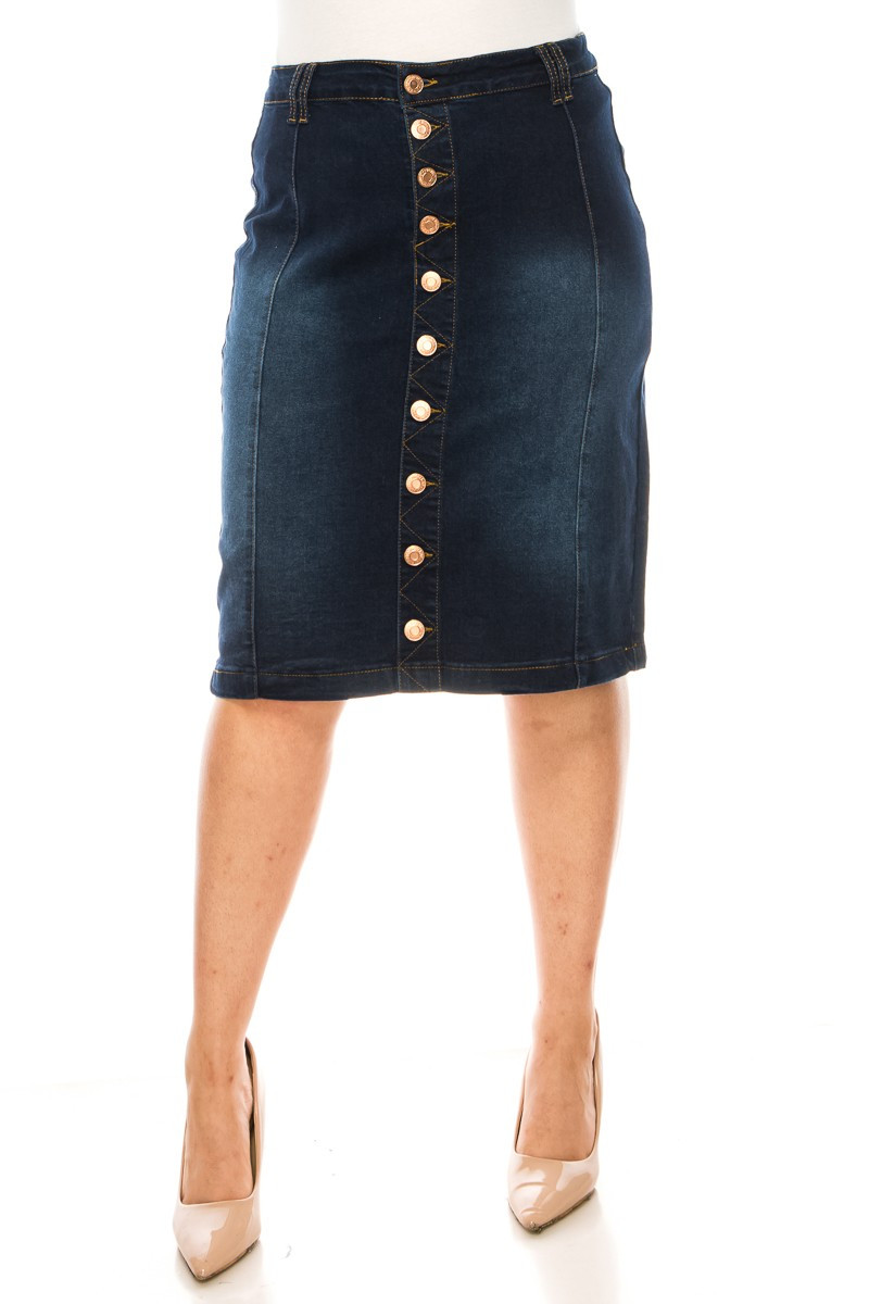Denim Skirt Plus Size
