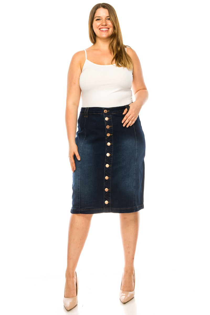 Denim Skirt Plus Size