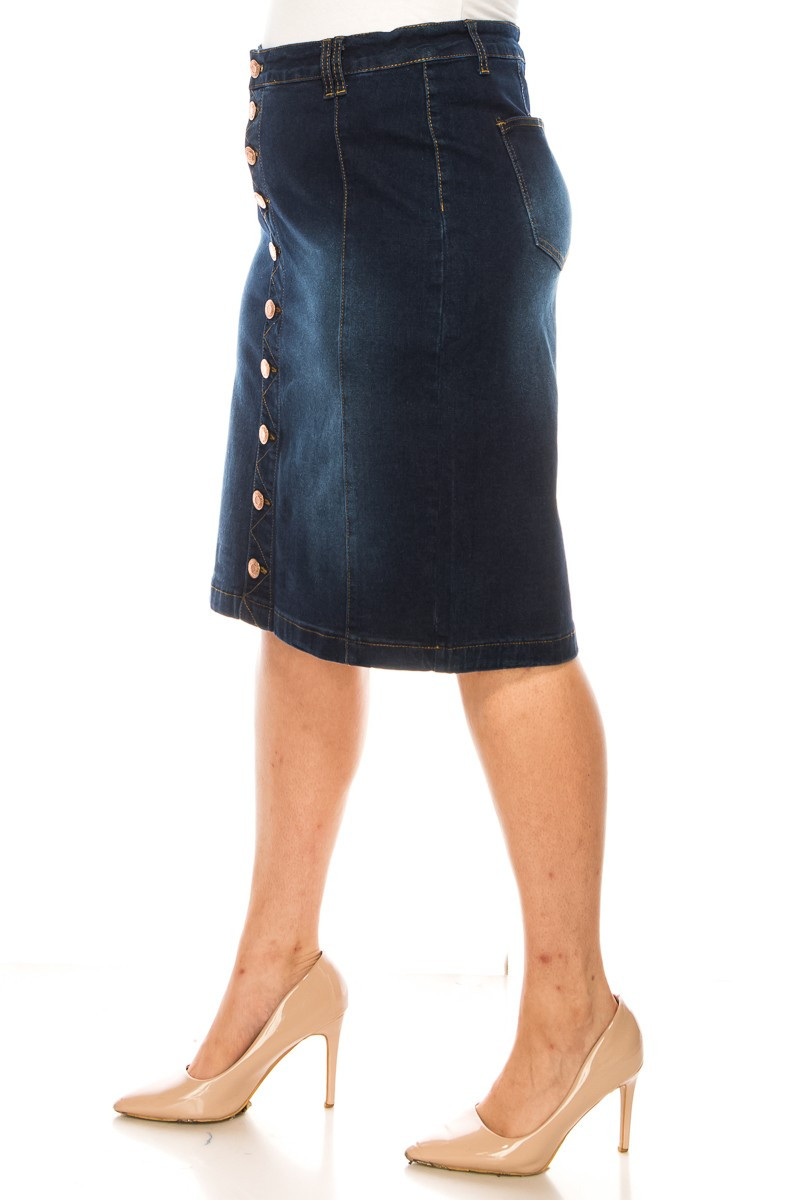 Denim Skirt Plus Size