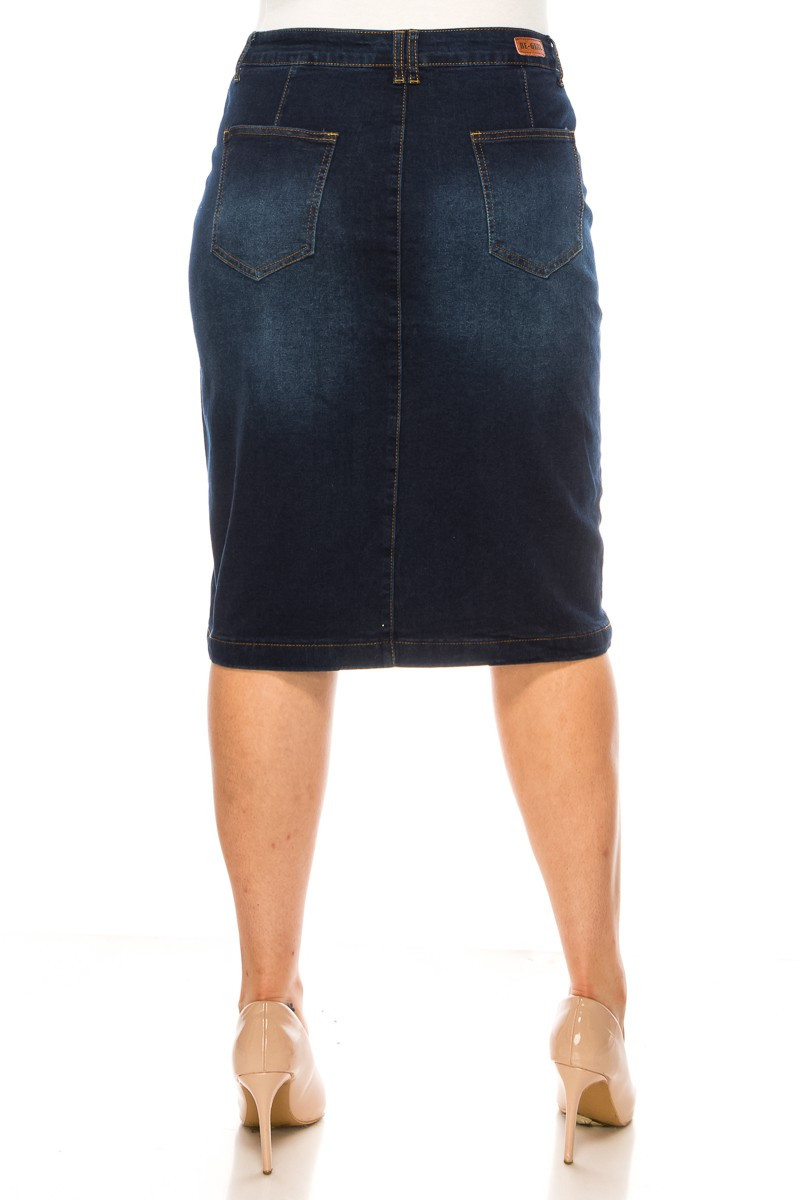 Denim Skirt Plus Size