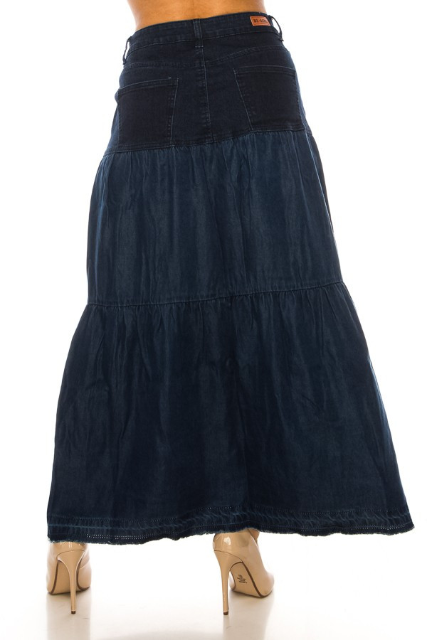 Denim Long Skirt