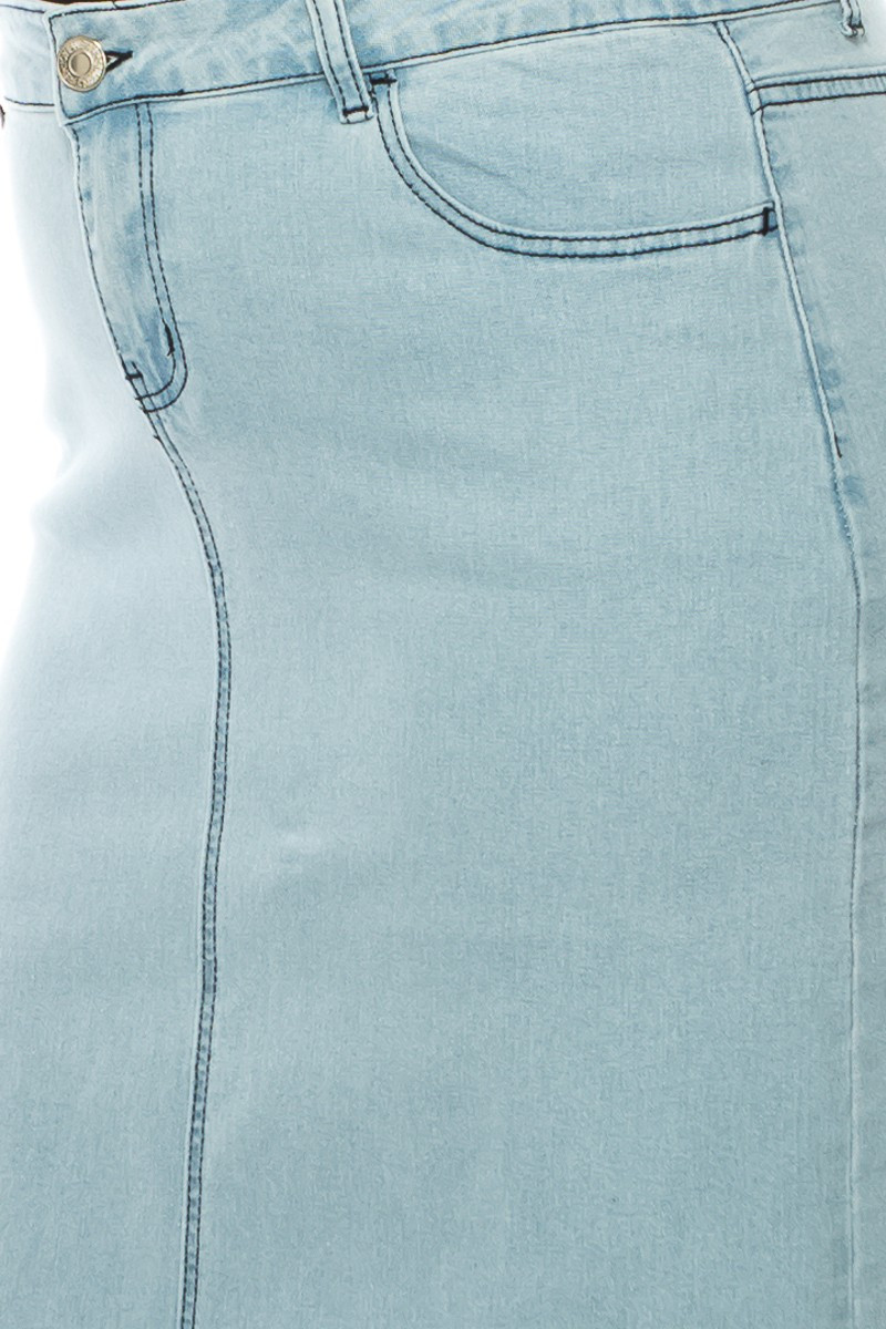 Denim Long Skirt Plus Size