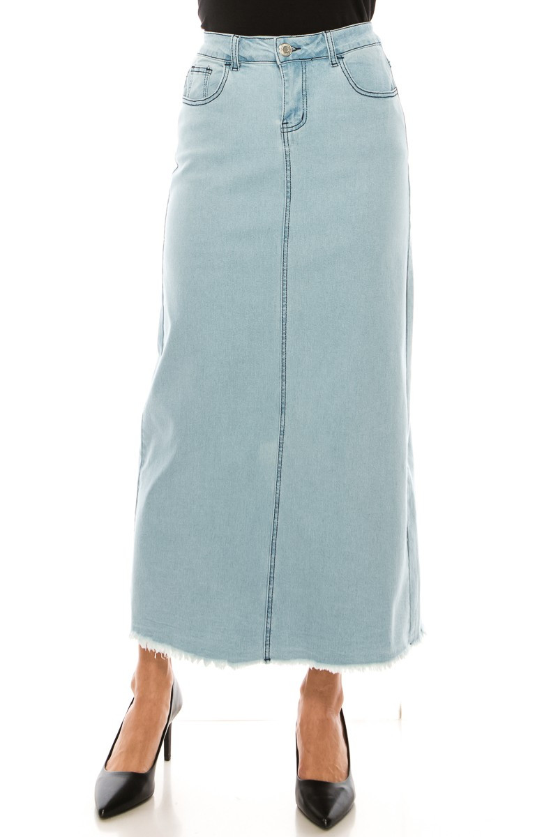 Denim Long Skirt
