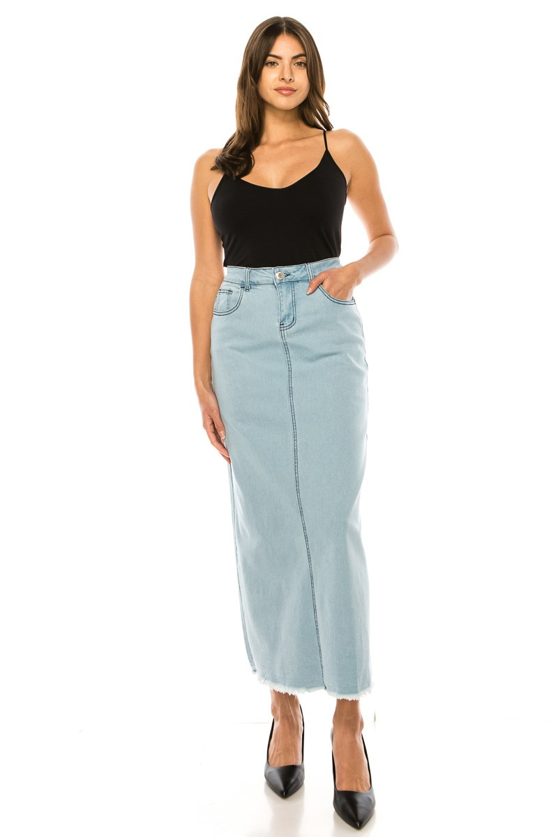 Denim Long Skirt