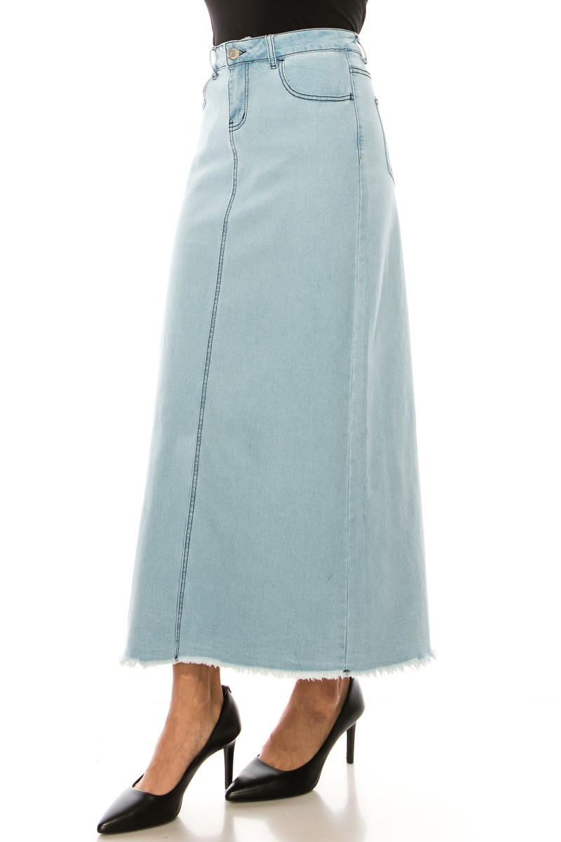 Denim Long Skirt