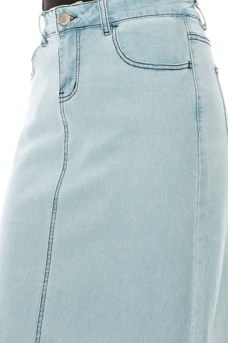 Denim Long Skirt