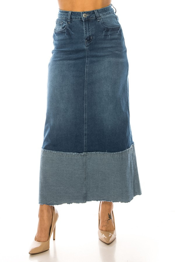 Denim Long Skirt