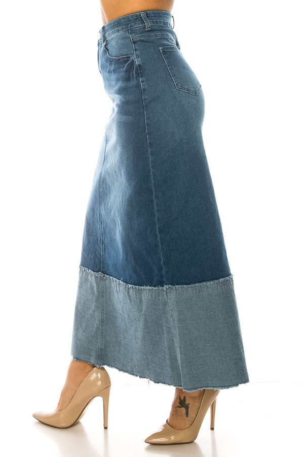 Denim Long Skirt