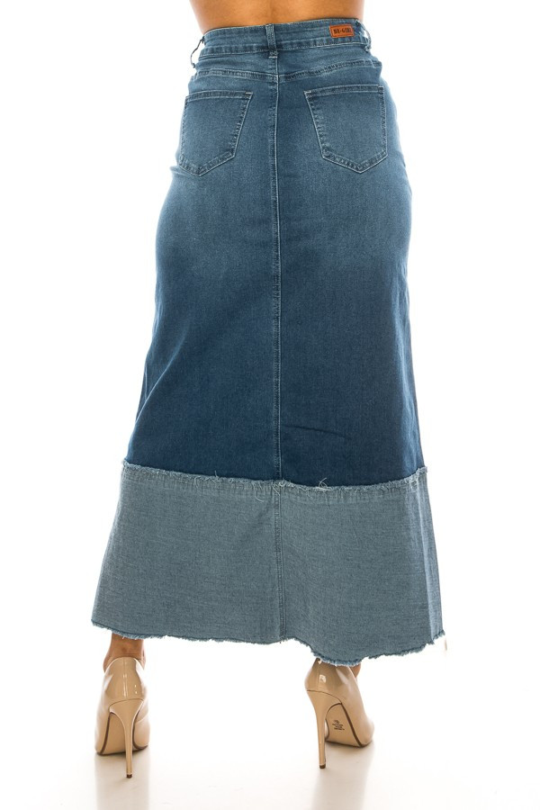Denim Long Skirt