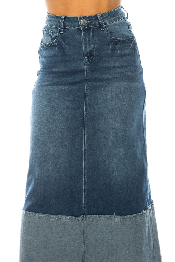 Denim Long Skirt