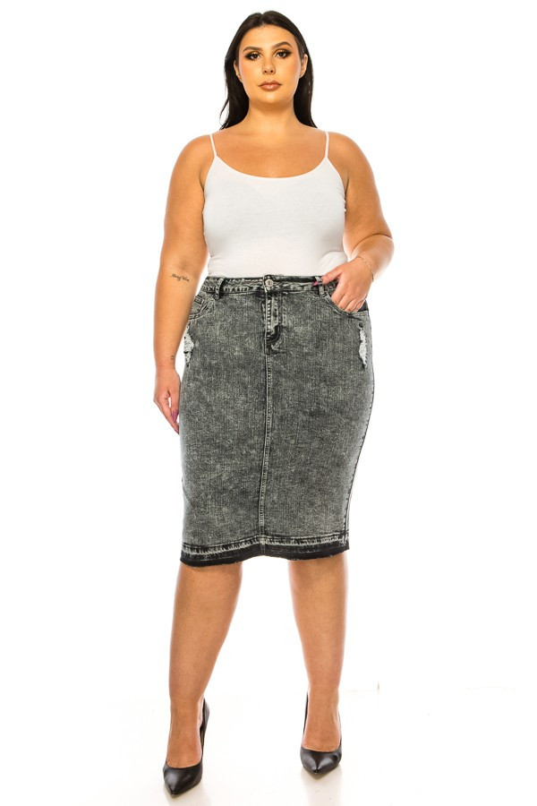Denim Skirt Plus Size
