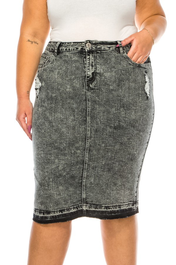 Denim Skirt Plus Size