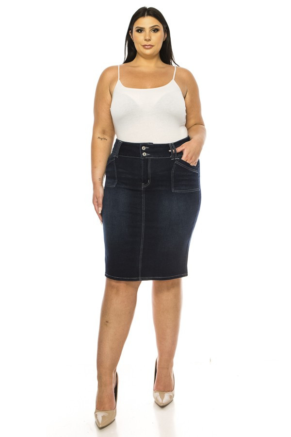 Denim Skirt Plus Size
