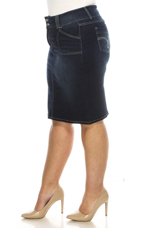 Denim Skirt Plus Size