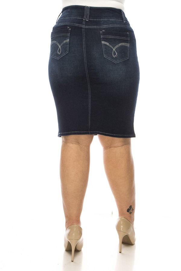 Denim Skirt Plus Size
