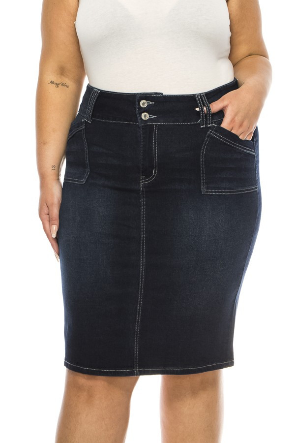 Denim Skirt Plus Size