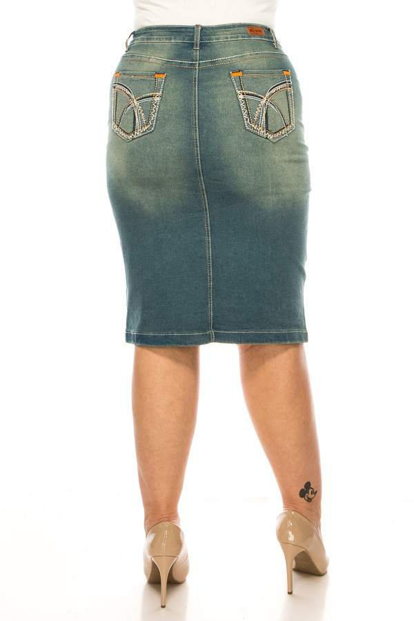 Denim Skirt Plus Size